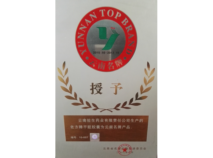 平眩膠囊云南名牌產(chǎn)品